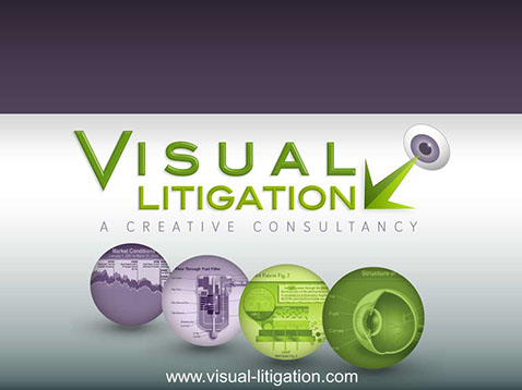 Visual Litigation PowerPoint Samples introduction slide