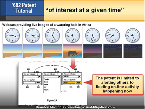 Patent litigation tutorial - "of interest at a given time"